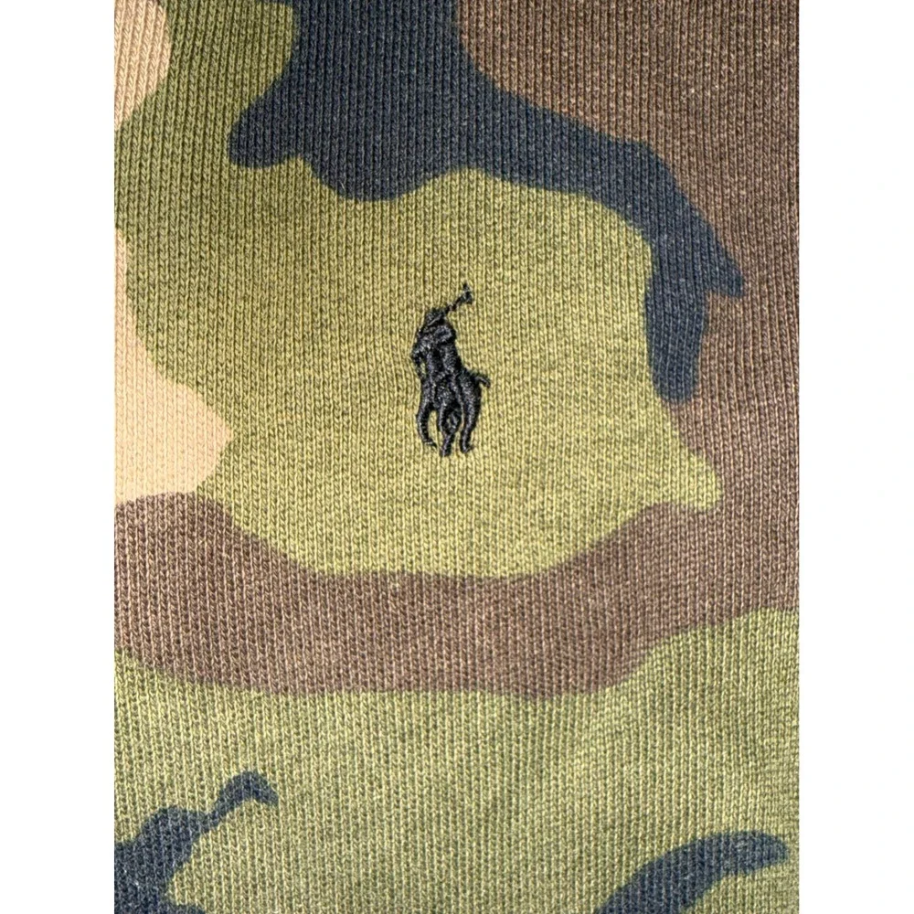 Ralph Lauren Kids Camo Zip Up Hoodie Green Camouflage Fleece Sweatshirt 24M